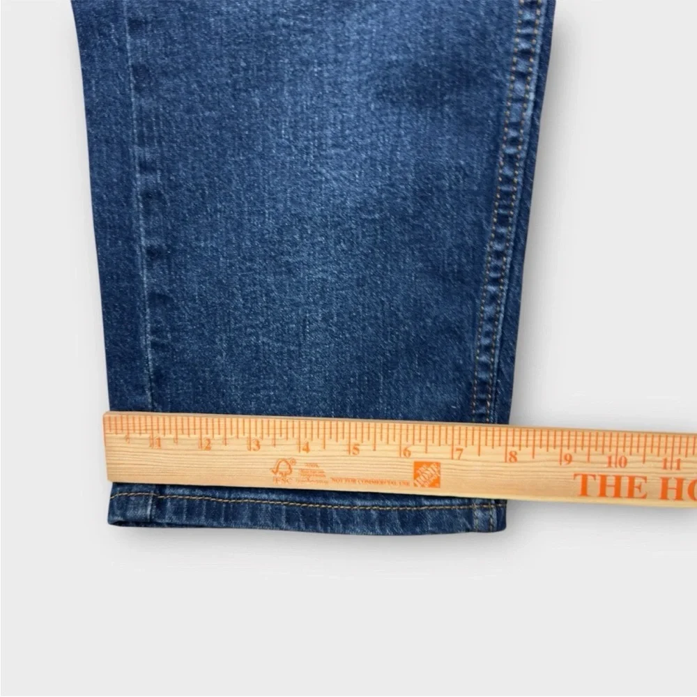 Levis 505 Straight Mid Rise Jeans Mens 34x30 Blue Medium Wash Stretch Preppy